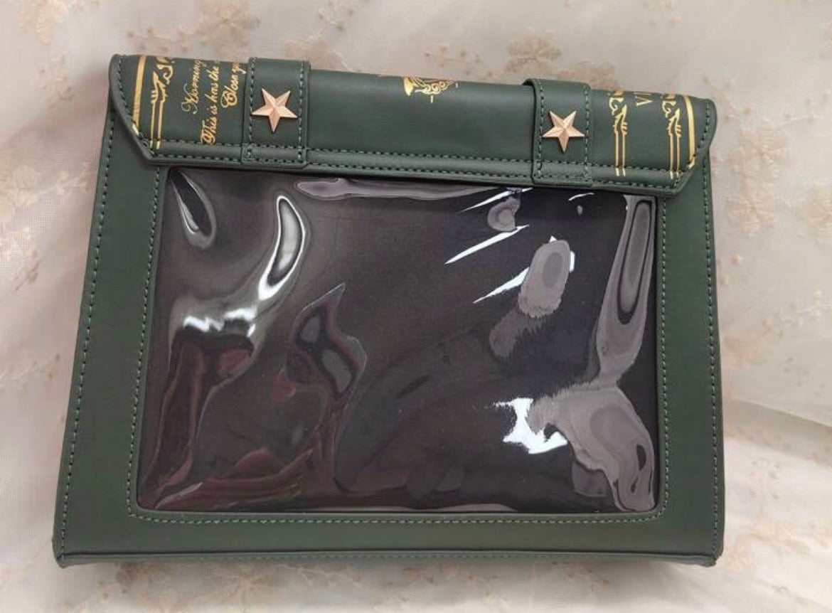 Enchanted Grimoire Spell Book Purse (GREEN)