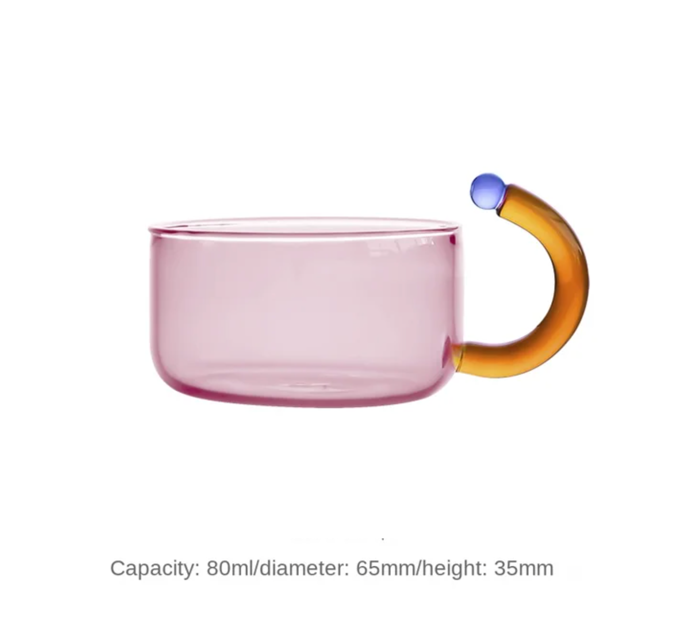 Contrasting Color Heat Resistant Glass Teapot and Cups: Blue Kettle