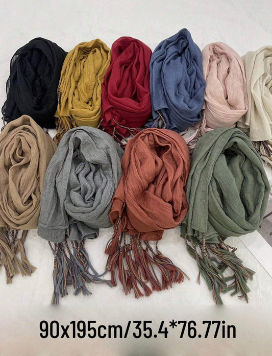 Goddess Wrap Scarf Denim Blue